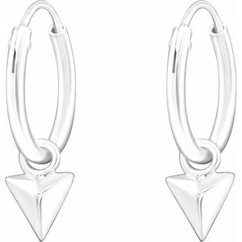 Image 1 of Bijutanki Сребърни Обеци - 3d Триъгълник (12мм)