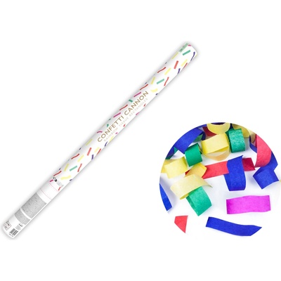 Party Konfety kanón dúhový mix 80 cm papierové pásiky