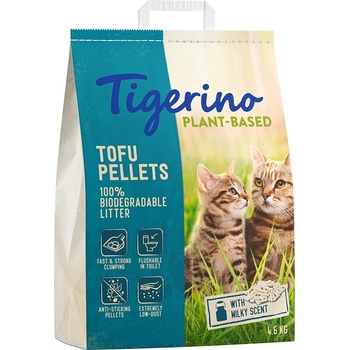 Tigerino 3х4, 6кг Tofu Plant-Based Tigerino, соева постелка за котешка тоалетна с аромат на мляко