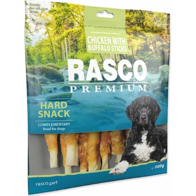 RASCO Premium tyčinky bůvolí obalené kuřecím masem 500 g