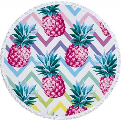 APT Kulatá plážová osuška Ananas 150 cm, BQ50D
