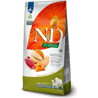 N&D Pumpkin Dog Adult Medium & Maxi Duck & Cantaloupe melon 12 kg