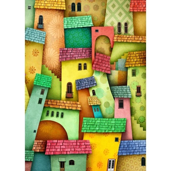 Image 1 of Enjoy - Puzzle Joyful Houses 1000 - 1 000 piese