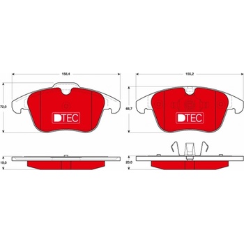 Sada brzdových platničiek kotúčovej brzdy TRW GDB1683DTE