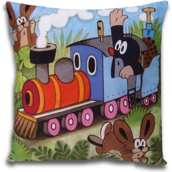 Moravská ústředna Polštář Krtek a mašinka 30x30