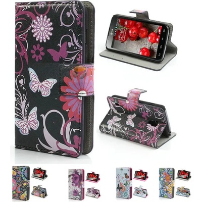 LG Optimus L7 II Dual P715 Printed Wallet Калъф + Протектор