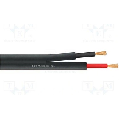 REDS MUSIC FSC-225 reproduktorový 2x2,5mm2 lanko Cu černá Izolace: PVC