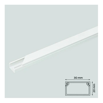 Canalux Žľab 30 x 20 mm biely
