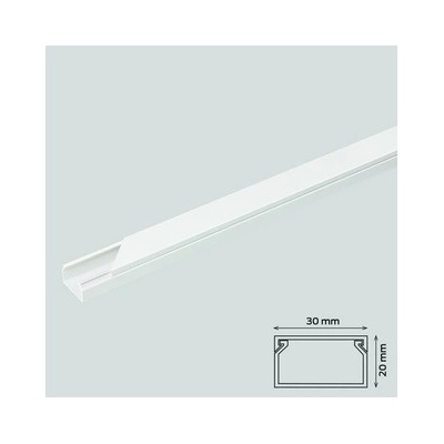 Canalux Žľab 30 x 20 mm biely