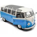 Solido 1: 18 volkswagen t1 samba СИН / БЯЛ 1962 - solido