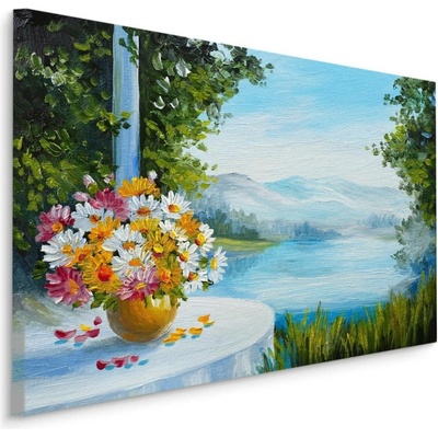 Plátno Váza S Květinami U Jezera Varianta: 70x50