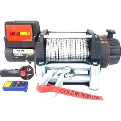 Elektrický naviják Golemwinch 17000 12V, 7,7 t, pro těžké nasazení - Golemtech