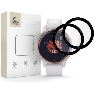 Tech-Protect 2 x хибридно стъкло за Garmin Venu 2s от Tech-Protect Glass Flex+ - Black (5906302368778)