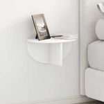 vidaXL Стенен рафт Монтиране на стена Бяло 38 x 19 x 19 см (891408)