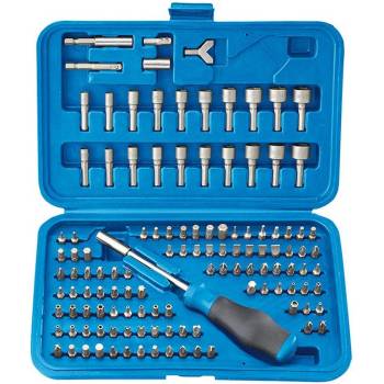 FERVI Комплект битове Fervi 0358 - 122 части, PH/PZ/SB/TX/SW/SP/RB/TS/TW, 1/4 (0358)