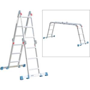 Bormann Алуминиева многофункционална сгъваема стълба Bormann Pro BHL5040, 4х3 стъпала, 3.46 м (029601) (029601)