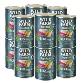 WILD FARM Superfood Duck 12x400g беззърнена храна за кучета