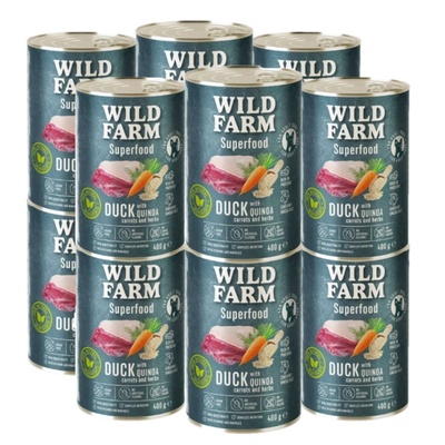 WILD FARM Superfood Duck 12x400g беззърнена храна за кучета