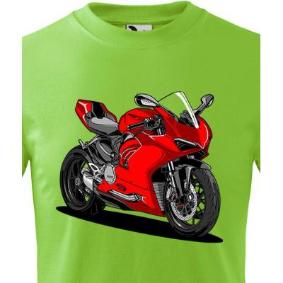 Dětské tričko Ducati Panigale V2 Jablková zelená Canvas Dětské tričko Bezvatriko.cz 1873