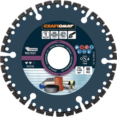 Craftomat Rezný kotúč diamantový 115 x 2,4 x 22,23 mm 6680000