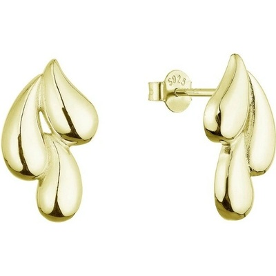 Evolution Group Pozlátené visiace náušnice Kvapky 61083/AU