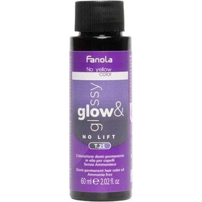 Fanola No Yellow Color Оцветяваща крем боя-тонер Glow & Glossy, T. 21, 60 ml