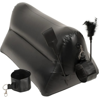 Image 1 of Dark Magic Inflatable Love Cushion for Couples with Cuffs Black