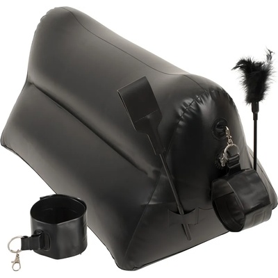 Dark Magic Inflatable Love Cushion for Couples with Cuffs Black