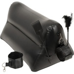 Dark Magic Inflatable Love Cushion for Couples with Cuffs Black