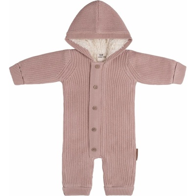 Baby's Only Pletený overal s kapucí Teddy růžový