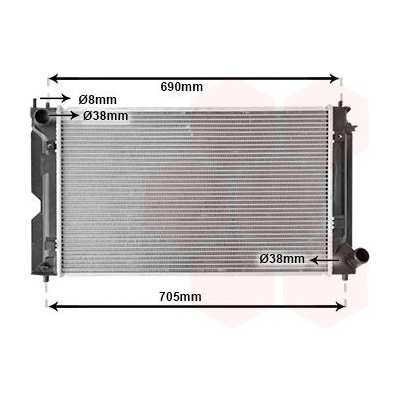 Chladič, chlazení motoru VAN WEZEL 53002386
