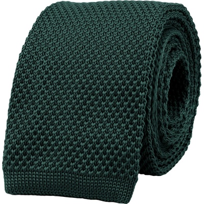 Bubibubi pletená kravata Emerald tmavozelená