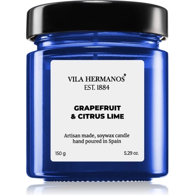 Vila Hermanos Apothecary Cobalt Blue Grapefruit & Citrus Lime ароматна свещ 150 гр