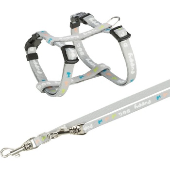 TRIXIE Koмплект повод + нагръдник - Сив Junior (15340)