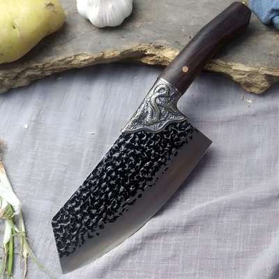 HARAHU Кухненски нож за рязане Dragon - Small Cleaver / Кафяв KP13957 (13957)