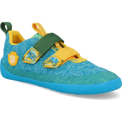 Affenzahn Barefoot detské tenisky Sneaker Knit Happy Creative Bear tyrkysové