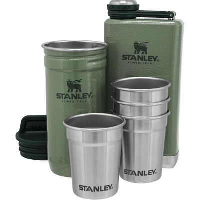 Stanley Adventure Series darčekový set (ploskačka + 4x panáky) green 230 ml