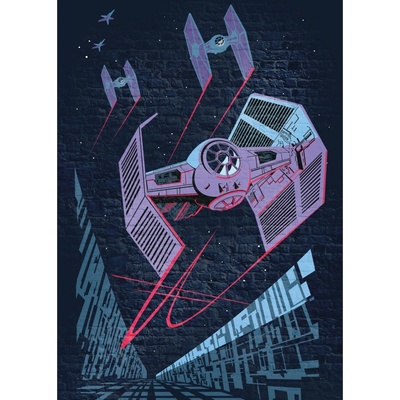 Komar Vliesová fototapeta Star Wars Classic Concrete TIE-Fighter rozměry 200 x 280 cm