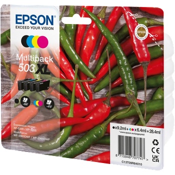 Epson Комплект 4 глави за Epson WorkForce WF-2960/Expression Home XP-5200 Series - Ink - /503XL/ / C13T09R64010 - BK/C/M/Y - XL - Multipack - PN C13T09R64010 (C13T09R64010)
