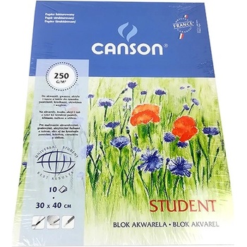 Canson Акварелен картон CANSON 300x400mm 250 gr 10 листа/блок CAP6666-865 (CAP6666-865)