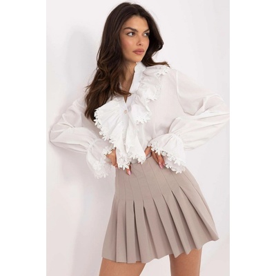 Plisovaná krátka sukňa béžová