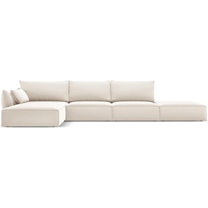 Mazzini Sofa Бежов кадифен ъглов диван (ляв ъгъл) Vanda - Mazzini Sofas (MAZ_LCO_51_F1_VANDA1)