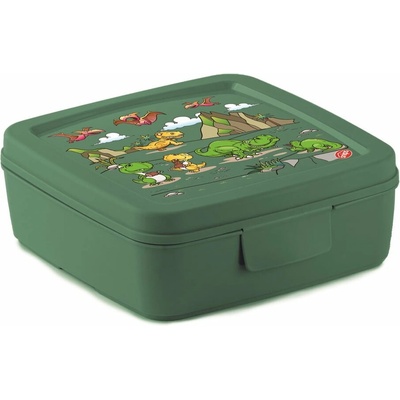 Snips zelený detský desiatový box Dinosaur