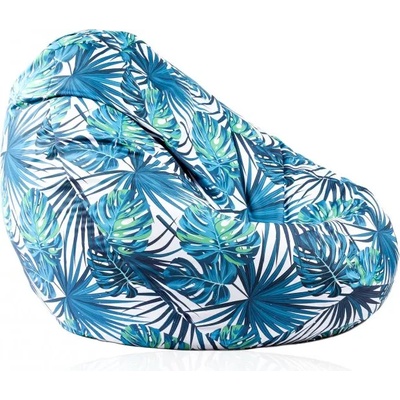 Pufrelax Калъф за пуф круша, 320л. , Nirvana Grande - Tropical Leaves, Водоустойчив, (Не съдържа пълнеж), принт