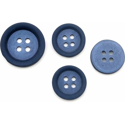 Oblekový gombík – matný s perleťovým stredom – tmavomodrý – priemer 1,5 cm