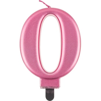 Image 1 of Godan Свещ за рожден ден 0 металик розова