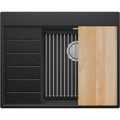 Твоят Стил Графит гранитна кухненска мивка Сидни 620-45 Ergo Multilevel 620х500