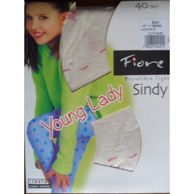 SINDY 02 40den punčochové kalhoty Fiore ecri