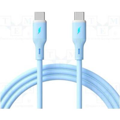 Akyga AK-USB-68 USB 2.0 USB C vidlice z obou stran 1m modrý
