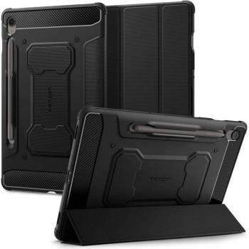 Spigen Противоударен Калъф за Samsung Tab S10 FE Plus 13.1", Spigen Rugged Armor Pro Case, Черен (ACS09381)